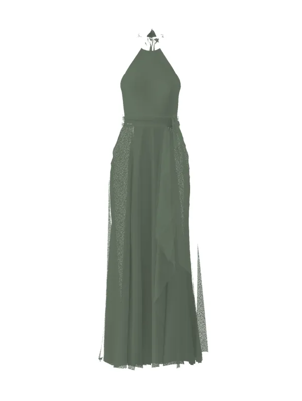 Bodice(Sophia), Skirt(Jaycie),Belt(Sash), olive sold by Amsale