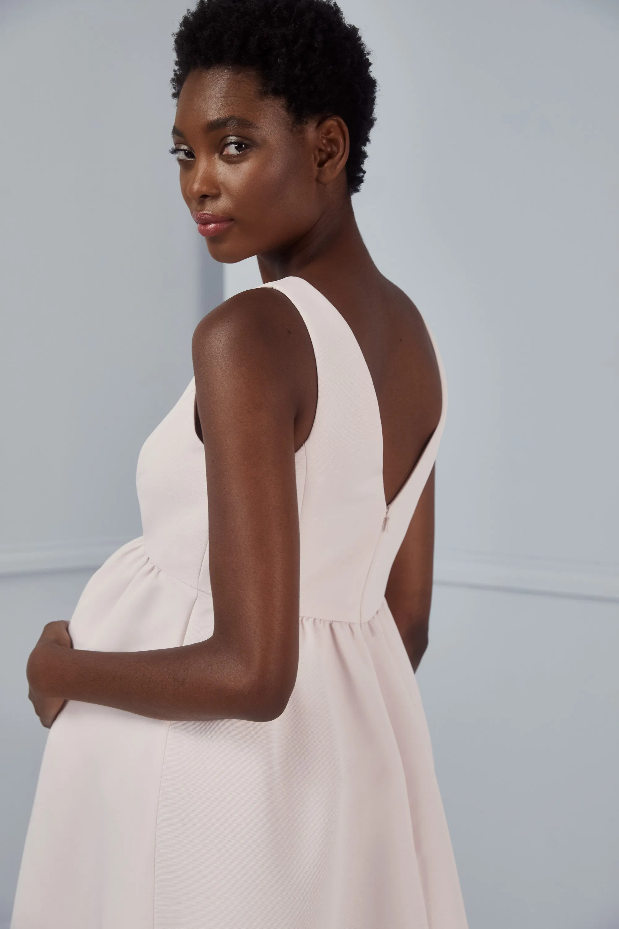 Magda - Maternity Dress - Champagne sold by Amsale