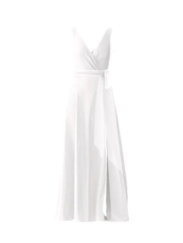 Bodice(Ava), Skirt(Arabella),Belt(Sash), white sold by Amsale