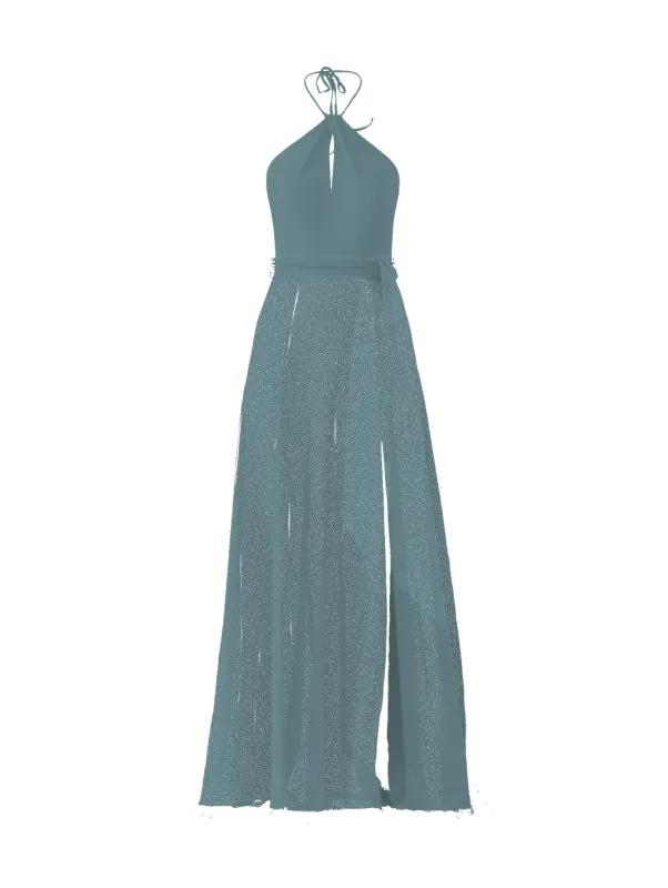 Bodice(Colby), Skirt(Arabella),Belt(Sash), teal sold by Amsale
