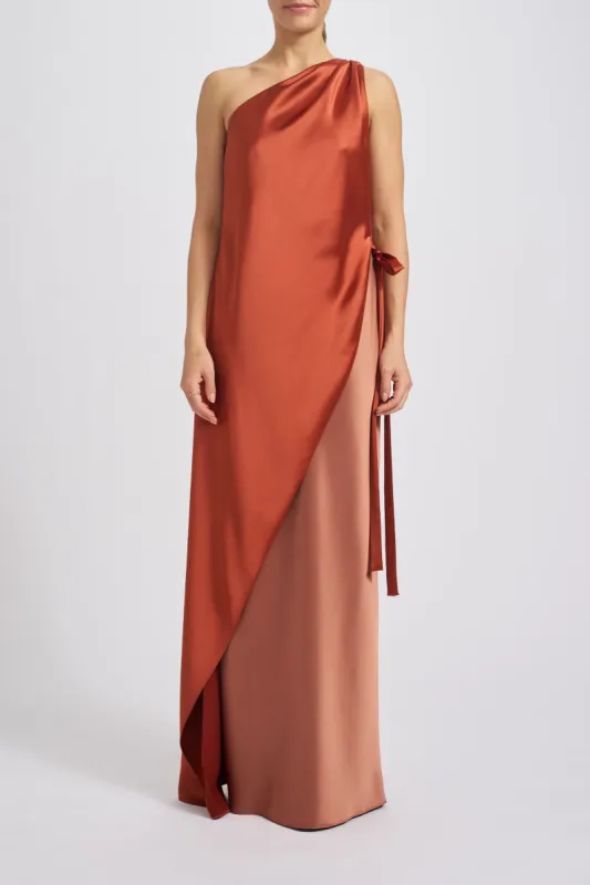 Fluid Satin Draped One Shoulder Gown sold by Amsale