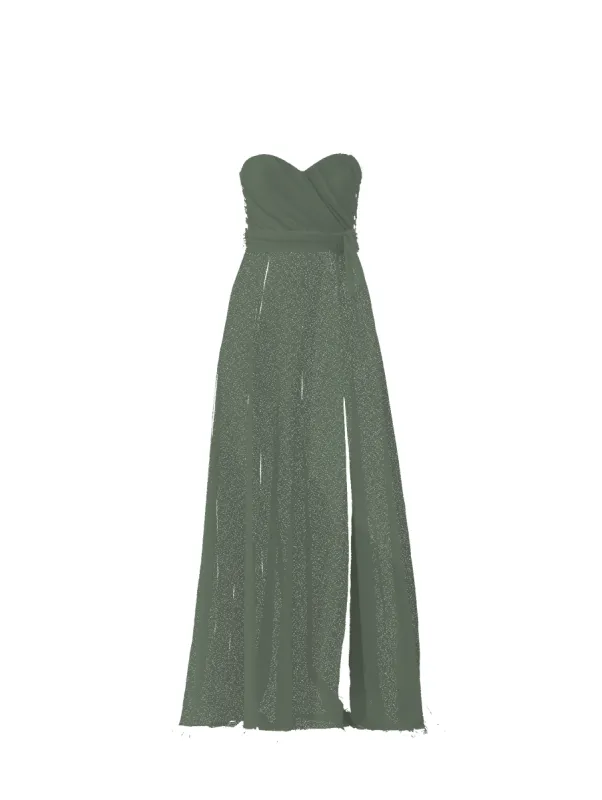 Bodice(Jaycie), Skirt(Arabella),Belt(Sash), olive sold by Amsale