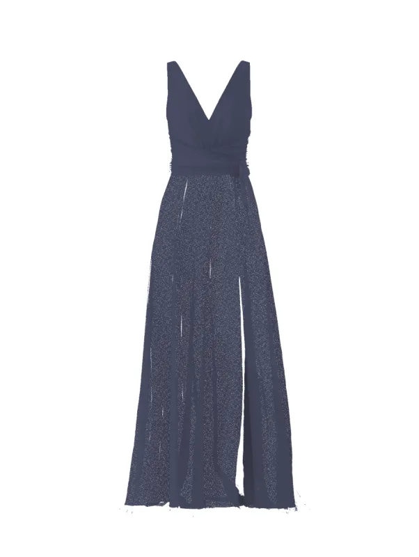 Bodice(Justine), Skirt(Arabella),Belt(Sash), blue-steel sold by Amsale