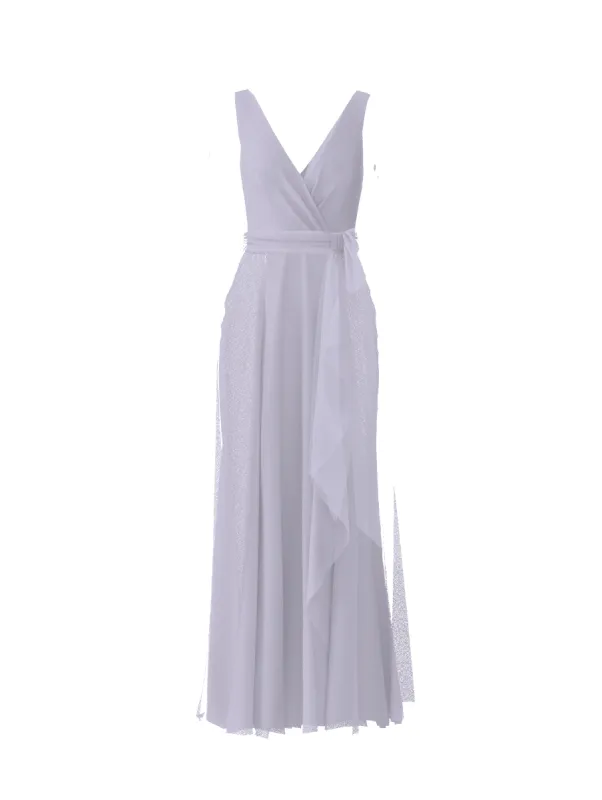 Bodice(Ava), Skirt(Jaycie),Belt(Sash), lilac sold by Amsale