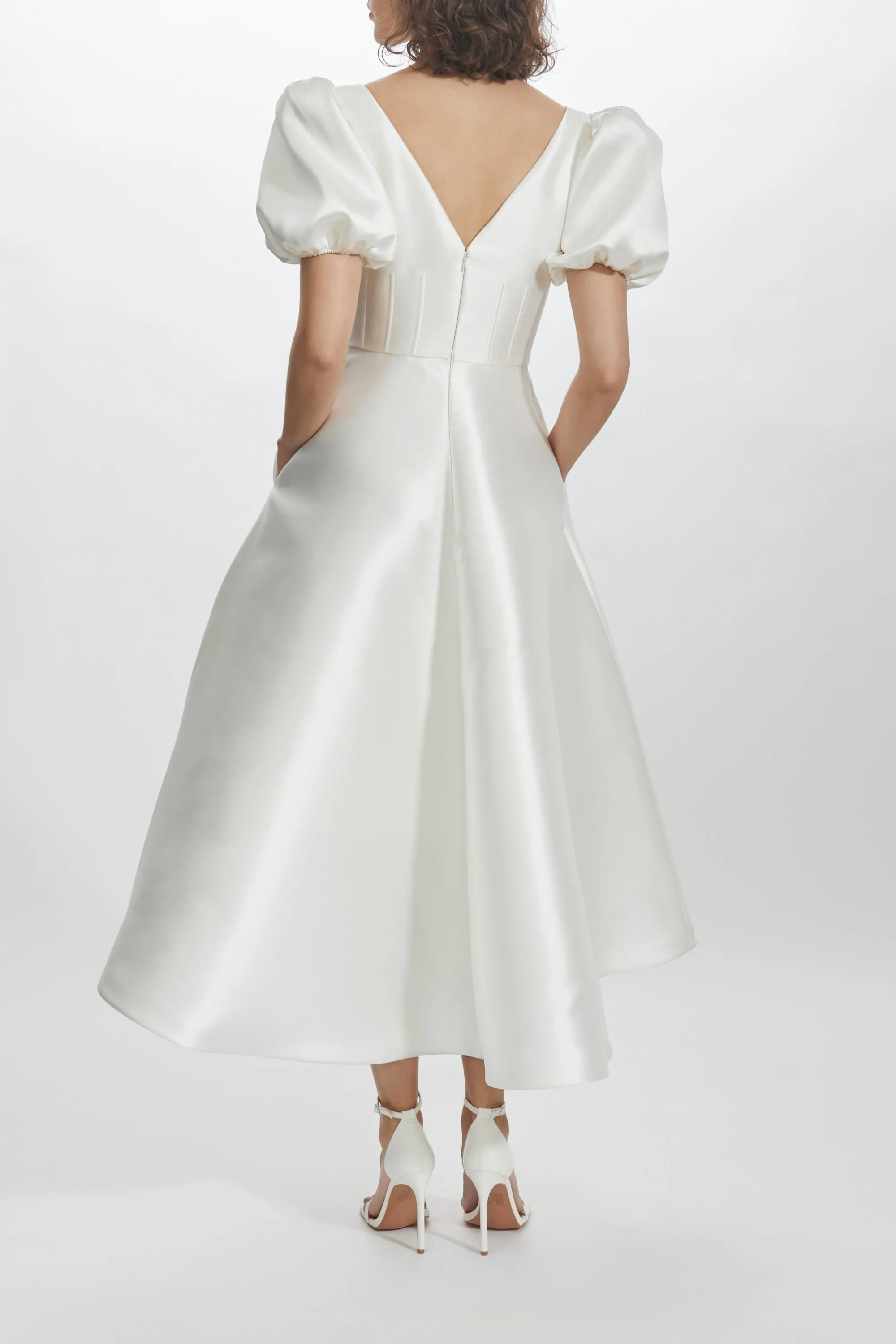 LW209 - Mikado A-Line Dress sold by Amsale product image thumbnail 4