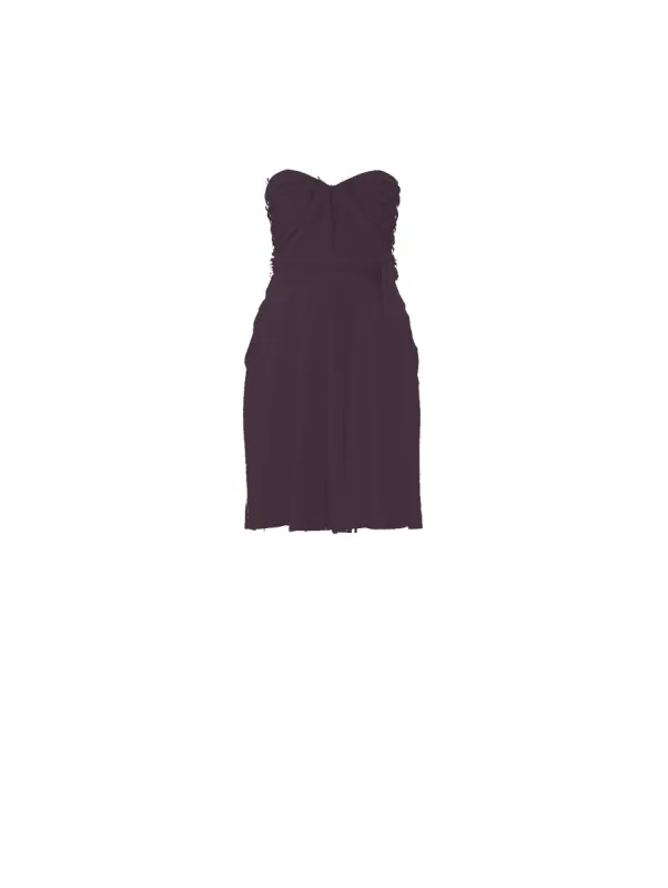 Bodice(Cerisa), Skirt(Carla),Belt(Sash), plum sold by Amsale