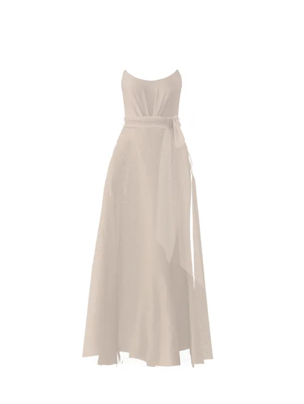 Bodice(Campbell), Skirt(Cerisa),Belt(Sash), fawn sold by Amsale