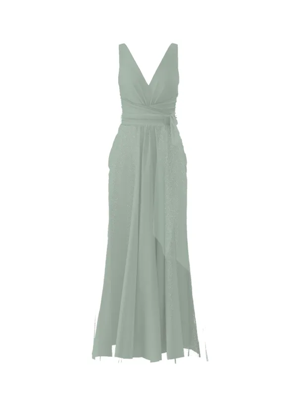 Bodice(Justine), Skirt(Justine),Belt(Sash), sage sold by Amsale