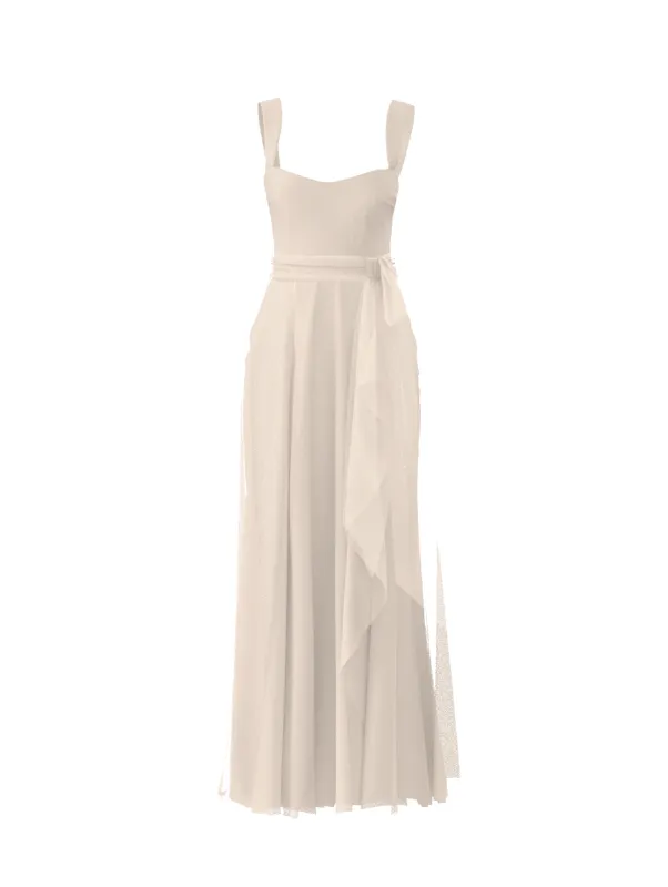 Bodice(Alexis), Skirt(Jaycie),Belt(Sash), cream sold by Amsale