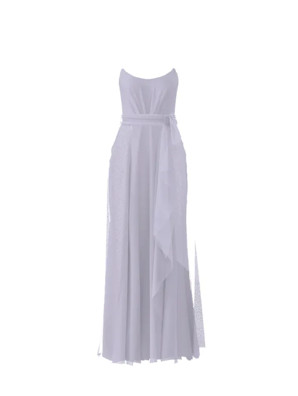 Bodice(Campbell), Skirt(Jaycie),Belt(Sash), lilac sold by Amsale