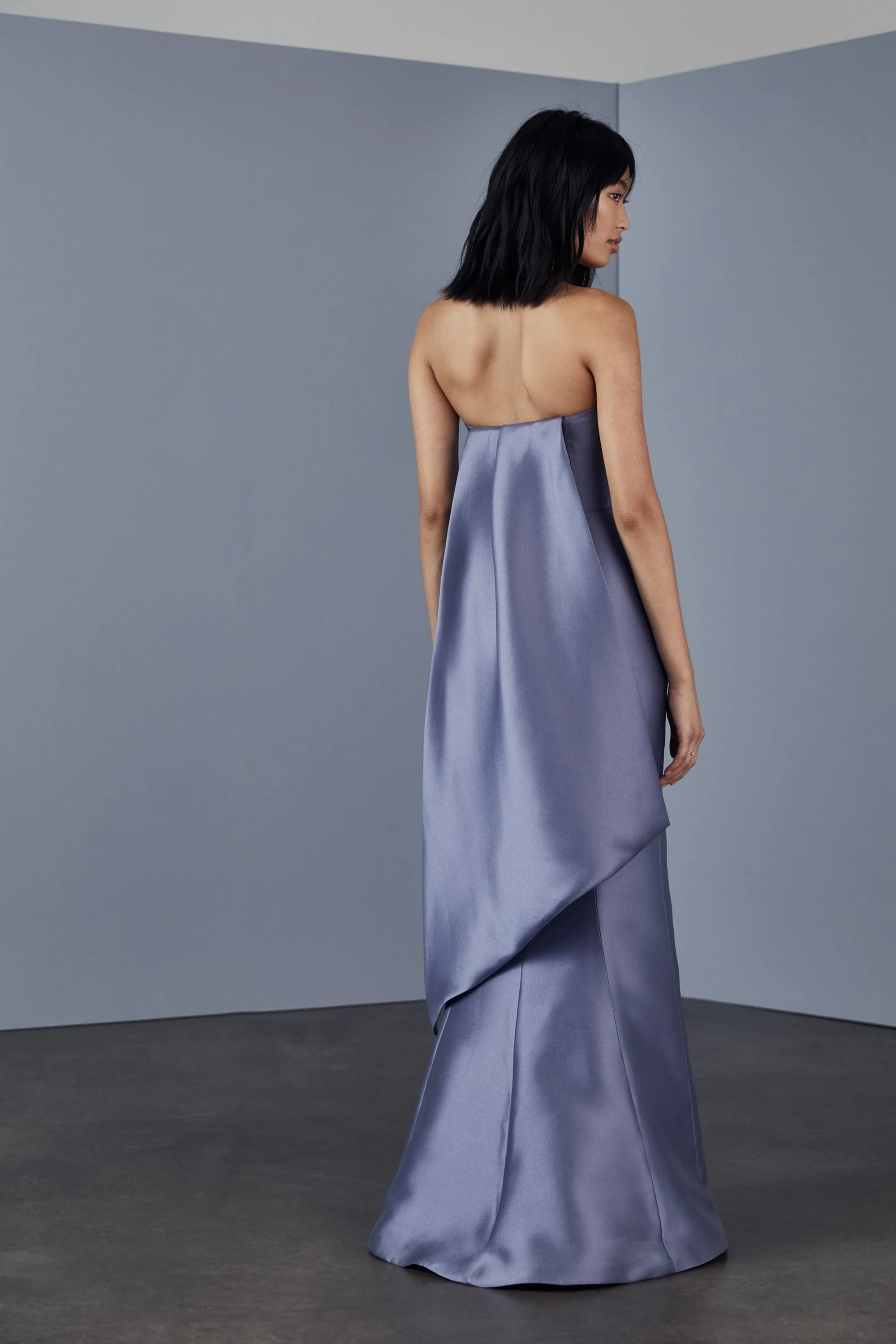 P371M - Mikado strapless gown - French-Blue sold by Amsale product image thumbnail 5