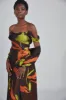 P408J - Tulip Jacquard Gown - Chocolate-Multi sold by Amsale