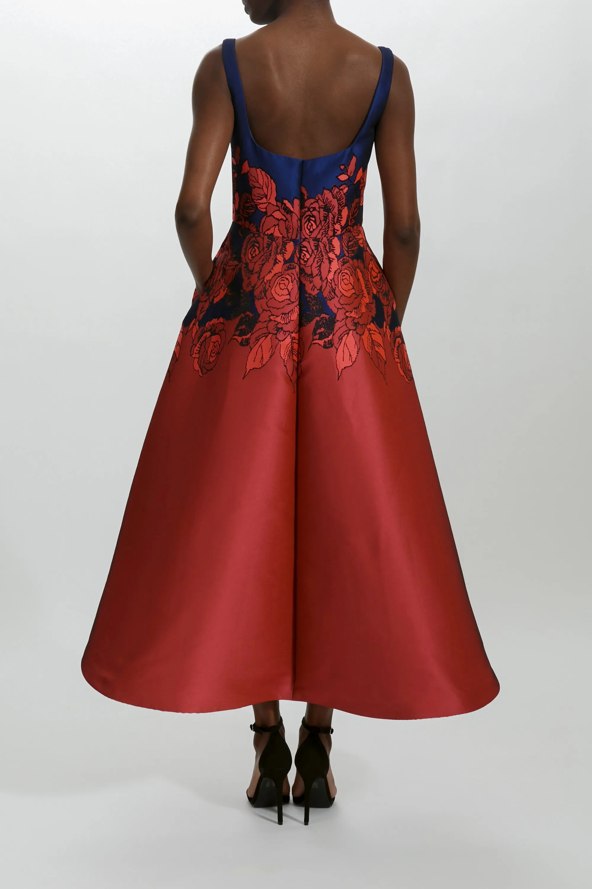 Floral Soft Mikado Dress sold by Amsale product image thumbnail 4