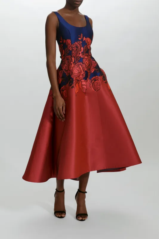 Floral Soft Mikado Dress made by Amsale
