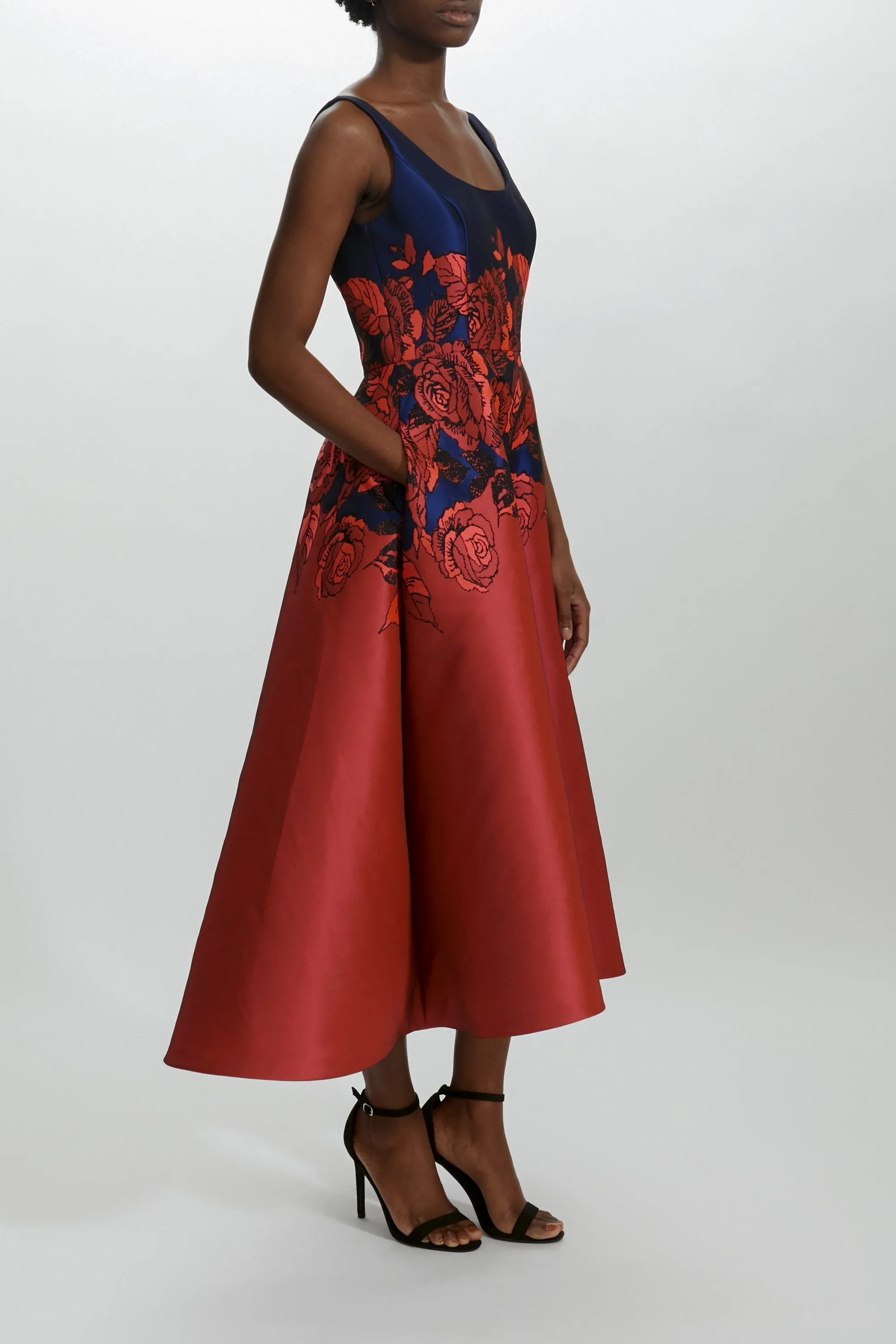 Floral Soft Mikado Dress sold by Amsale product image thumbnail 3