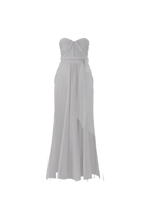 Bodice(Cerisa), Skirt(Justine),Belt(Sash), platinum sold by Amsale