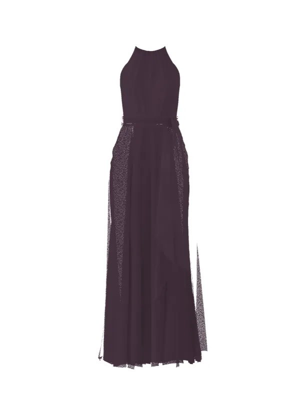 Bodice(Kyra), Skirt(Jaycie),Belt(Sash), plum sold by Amsale