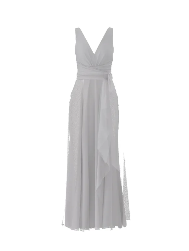 Bodice(Justine), Skirt(Jaycie),Belt(Sash), platinum sold by Amsale