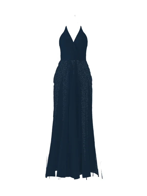 Bodice(Carmelle), Skirt(Justine), navy sold by Amsale