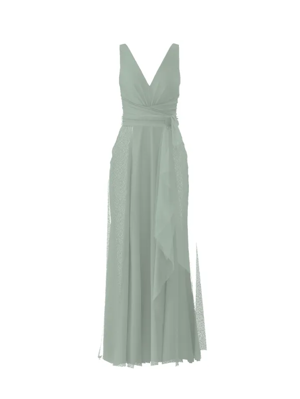 Bodice(Justine), Skirt(Jaycie),Belt(Sash), sage sold by Amsale