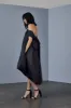 P370M - Bow back trapeze dress - Mauve sold by Amsale