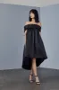 P370M - Bow back trapeze dress - Mauve sold by Amsale