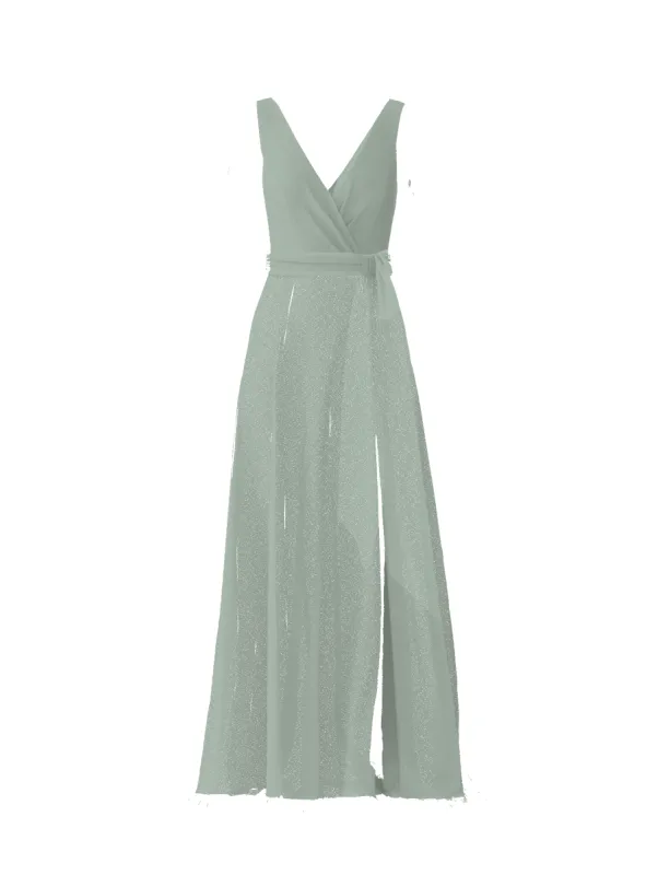 Bodice(Ava), Skirt(Arabella),Belt(Sash), sage sold by Amsale