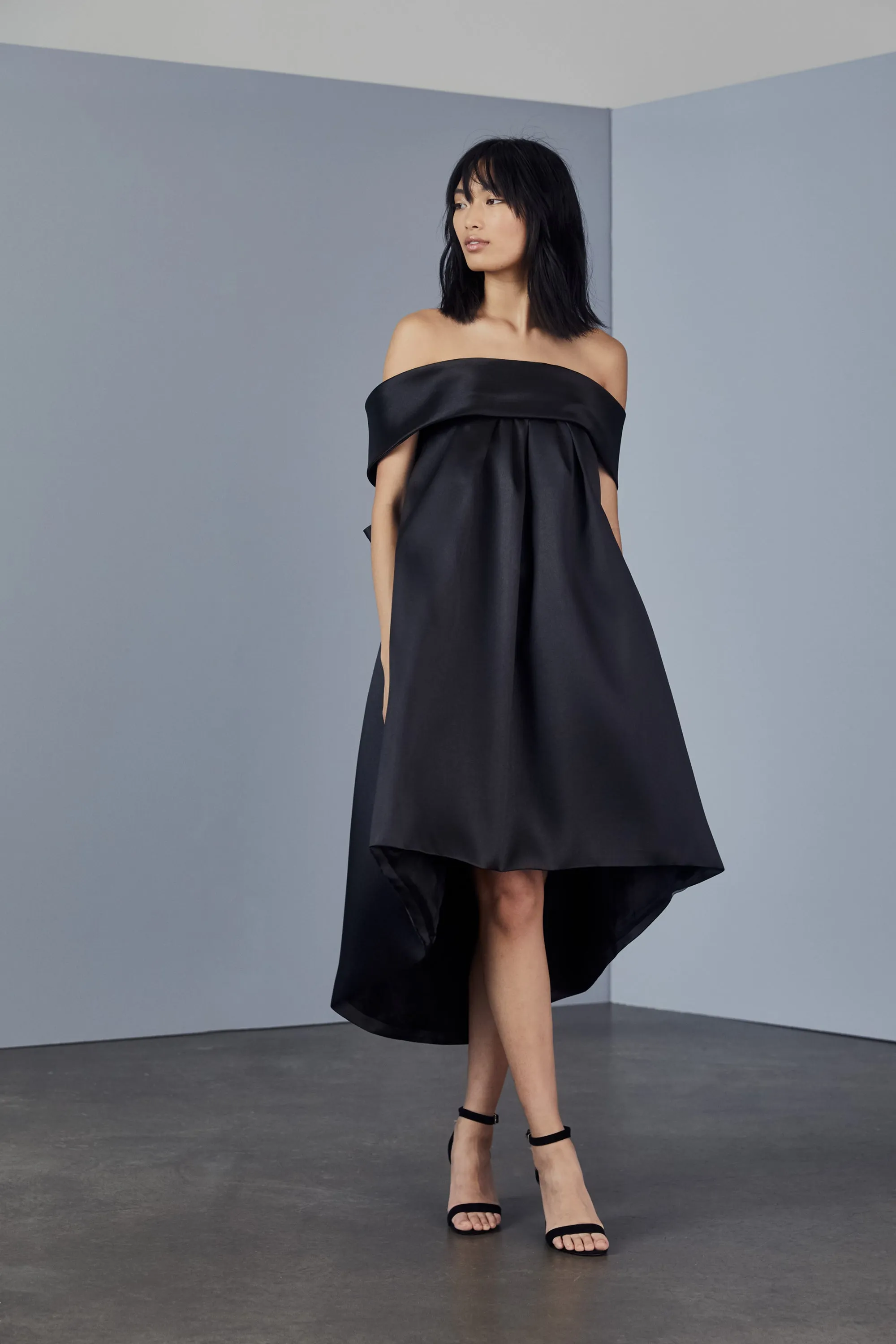 P370M - Bow back trapeze dress sold by Amsale product image thumbnail 2