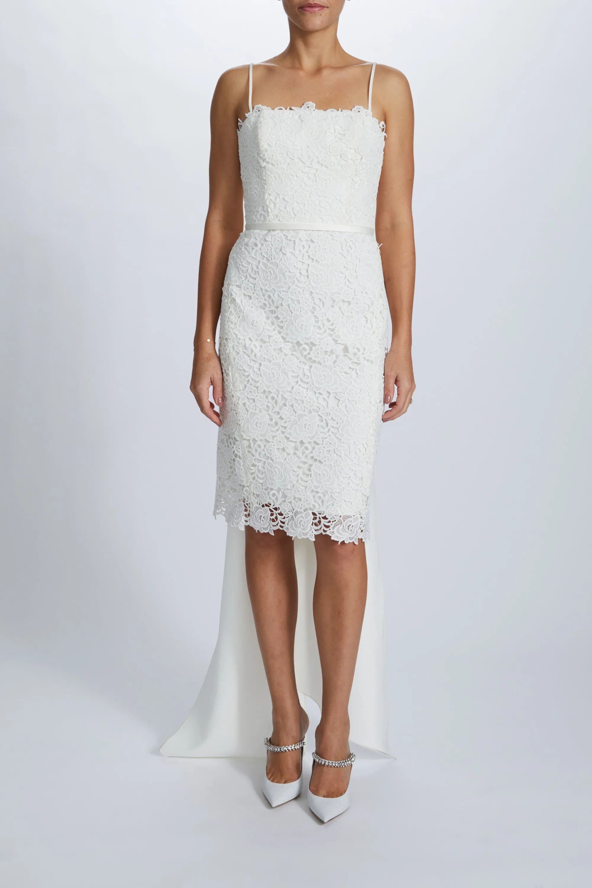 Guipure Lace Bow Dress sold by Amsale product image thumbnail 2