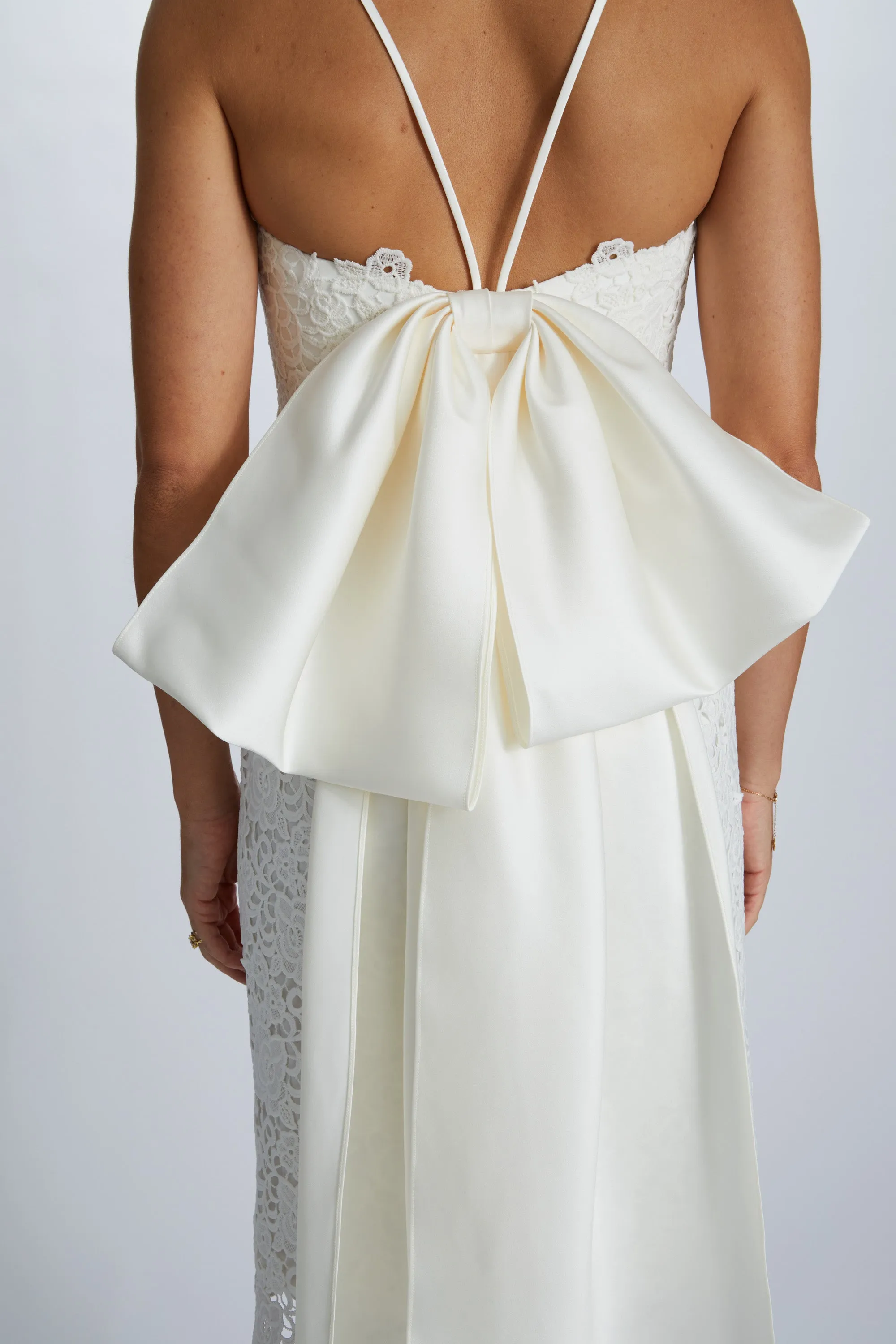 Guipure Lace Bow Dress sold by Amsale product image thumbnail 3