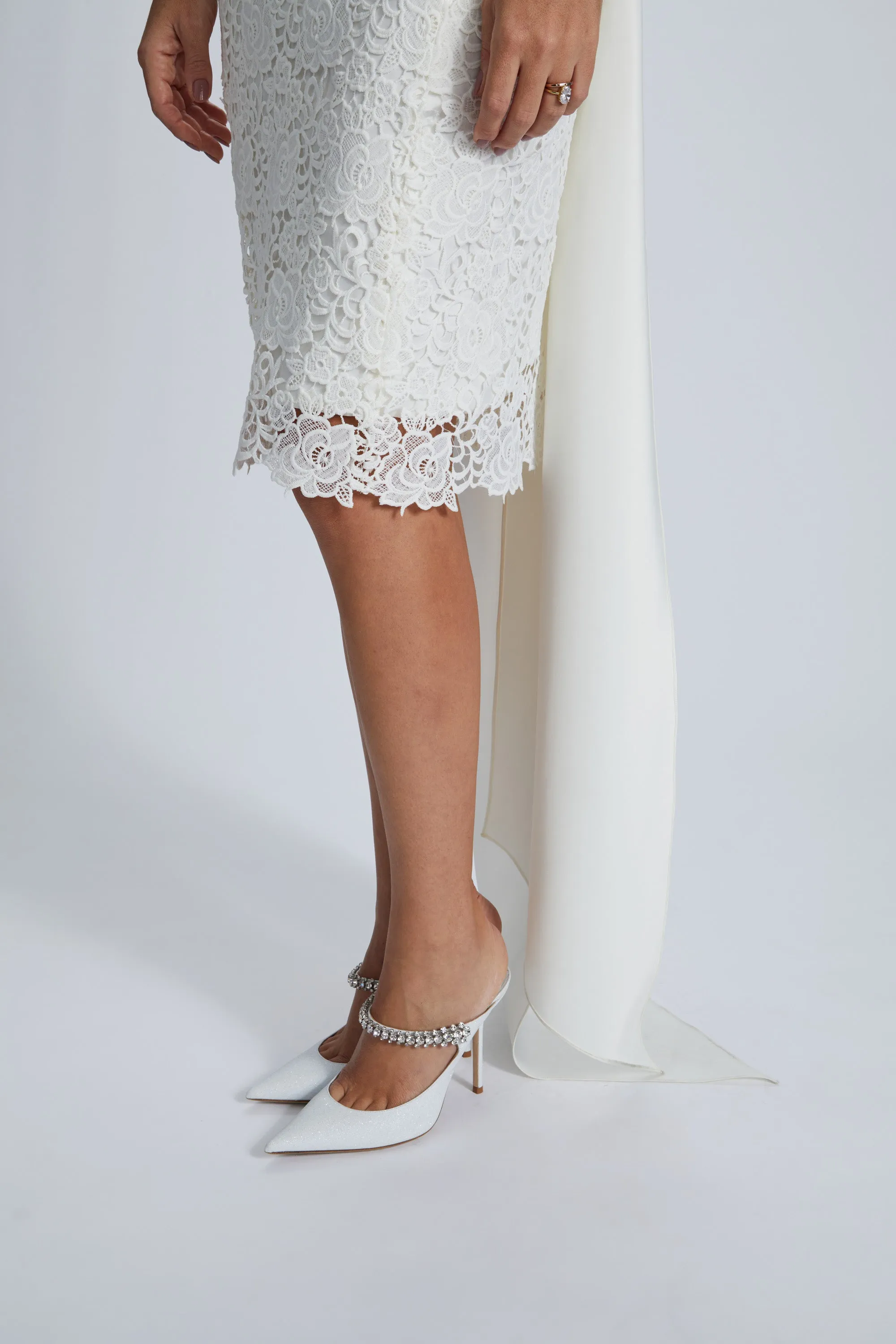 Guipure Lace Bow Dress sold by Amsale product image thumbnail 5