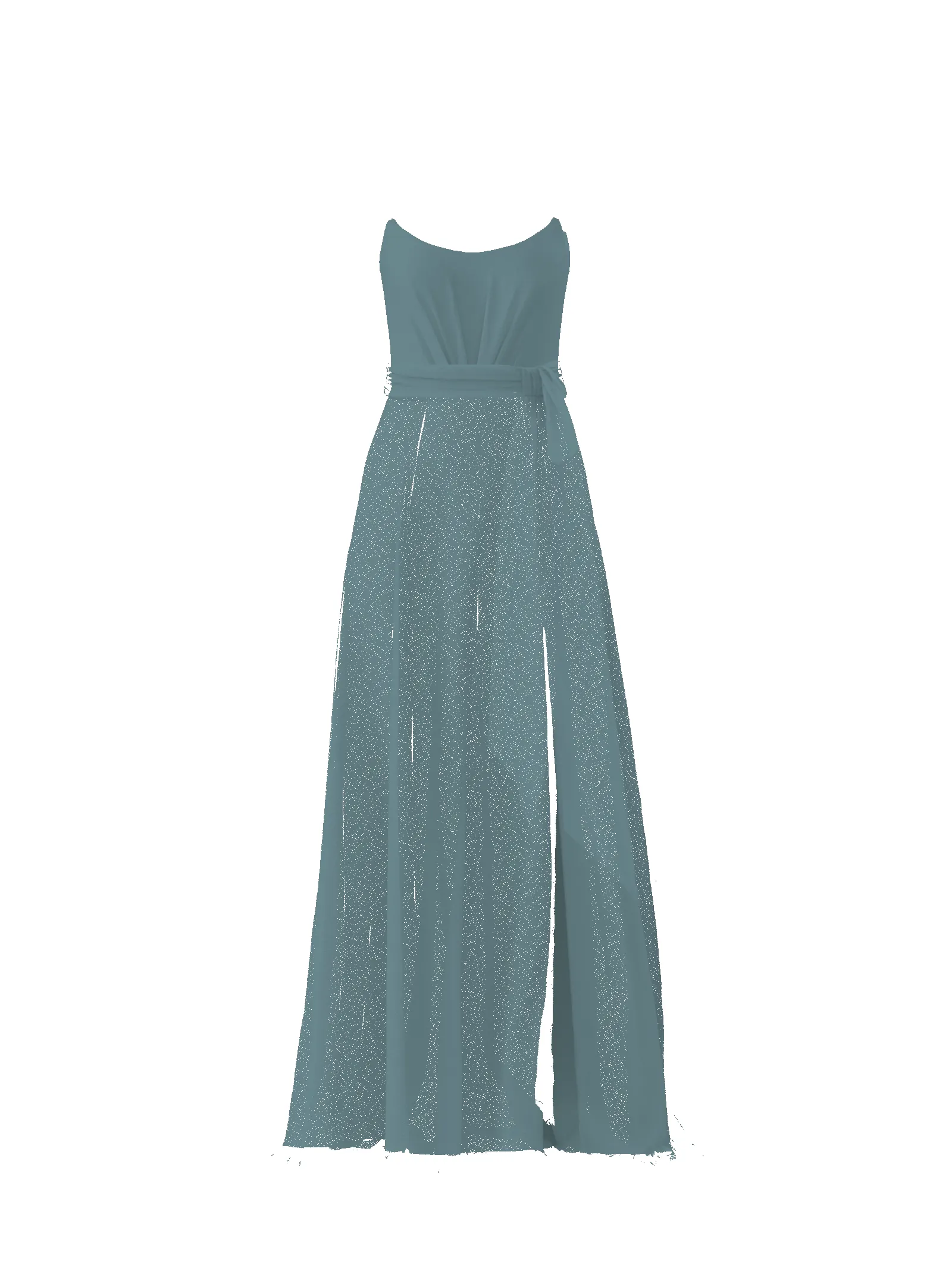 Bodice(Campbell), Skirt(Arabella),Belt(Sash), teal sold by Amsale