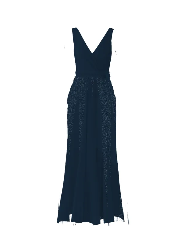 Bodice(Ava), Skirt(Justine),Belt(Sash), navy sold by Amsale