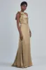 P395S - One-Shoulder Bow Gown - Rose sold by Amsale