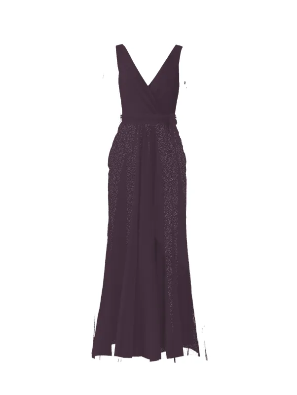 Bodice(Ava), Skirt(Justine),Belt(Sash), plum sold by Amsale