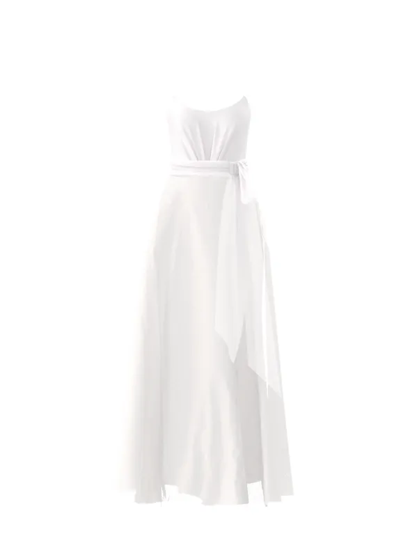 Bodice(Campbell), Skirt(Cerisa),Belt(Sash), white sold by Amsale