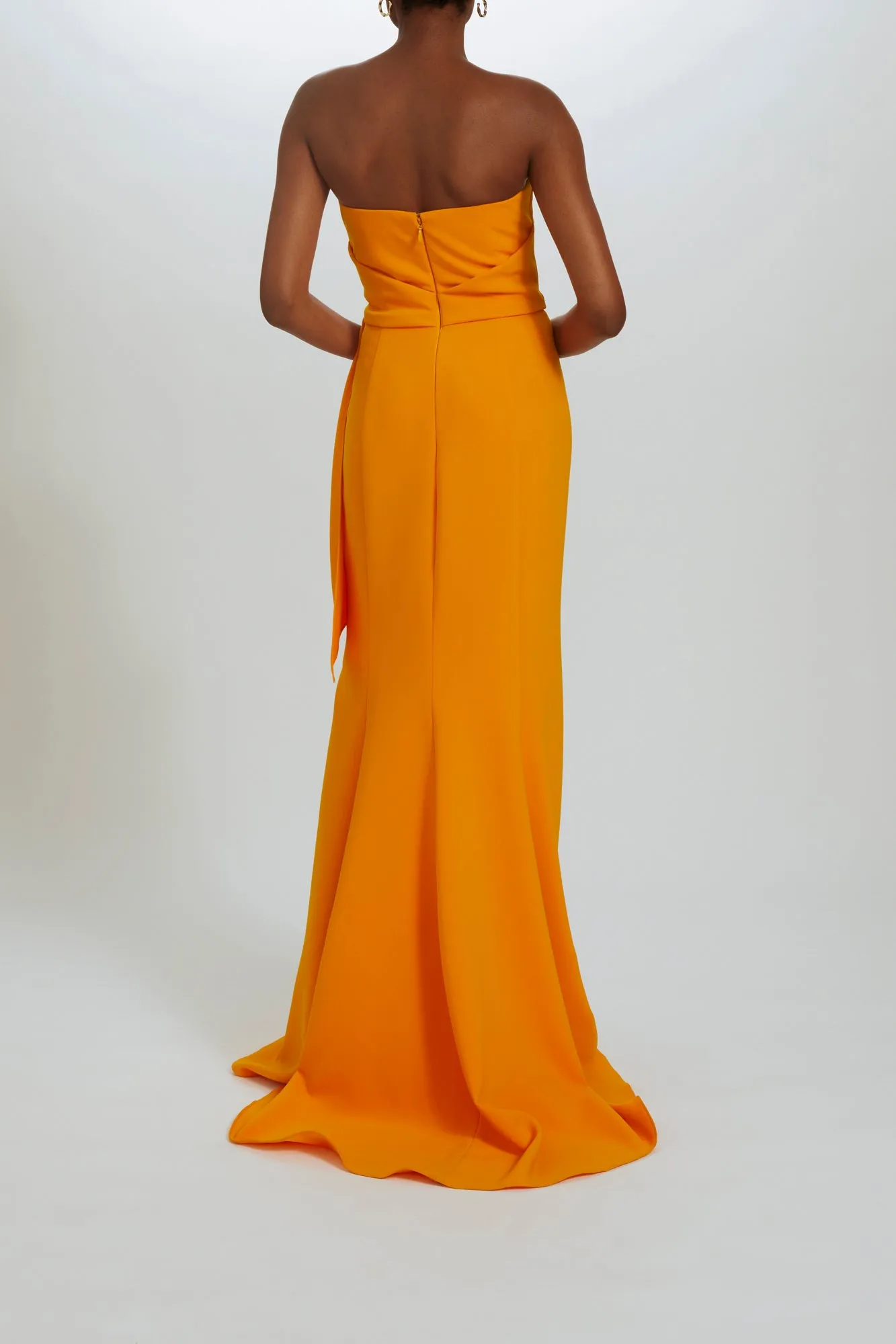P523 - Asymmetric Bodice Crepe Gown sold by Amsale product image thumbnail 5
