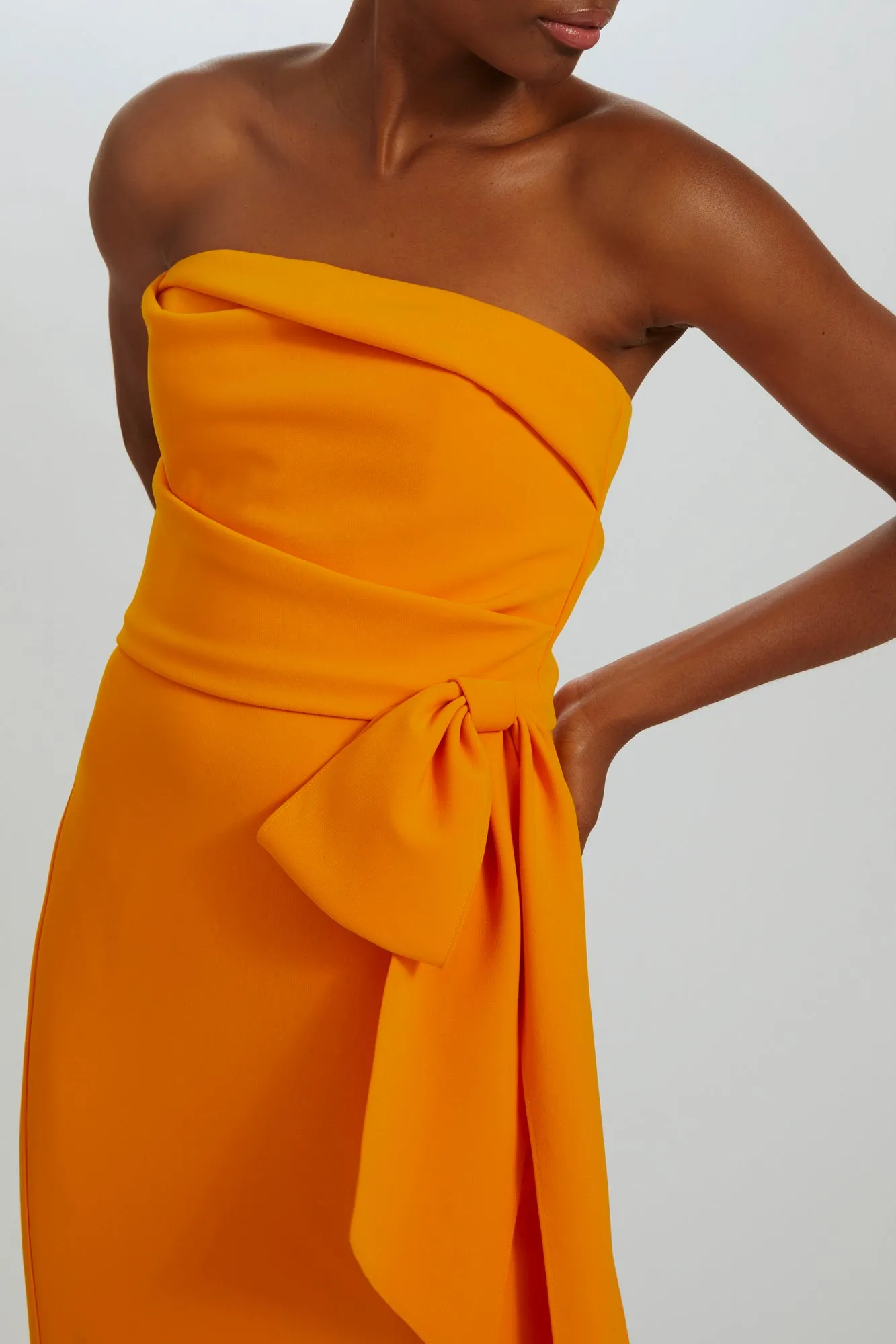 P523 - Asymmetric Bodice Crepe Gown sold by Amsale product image thumbnail 2