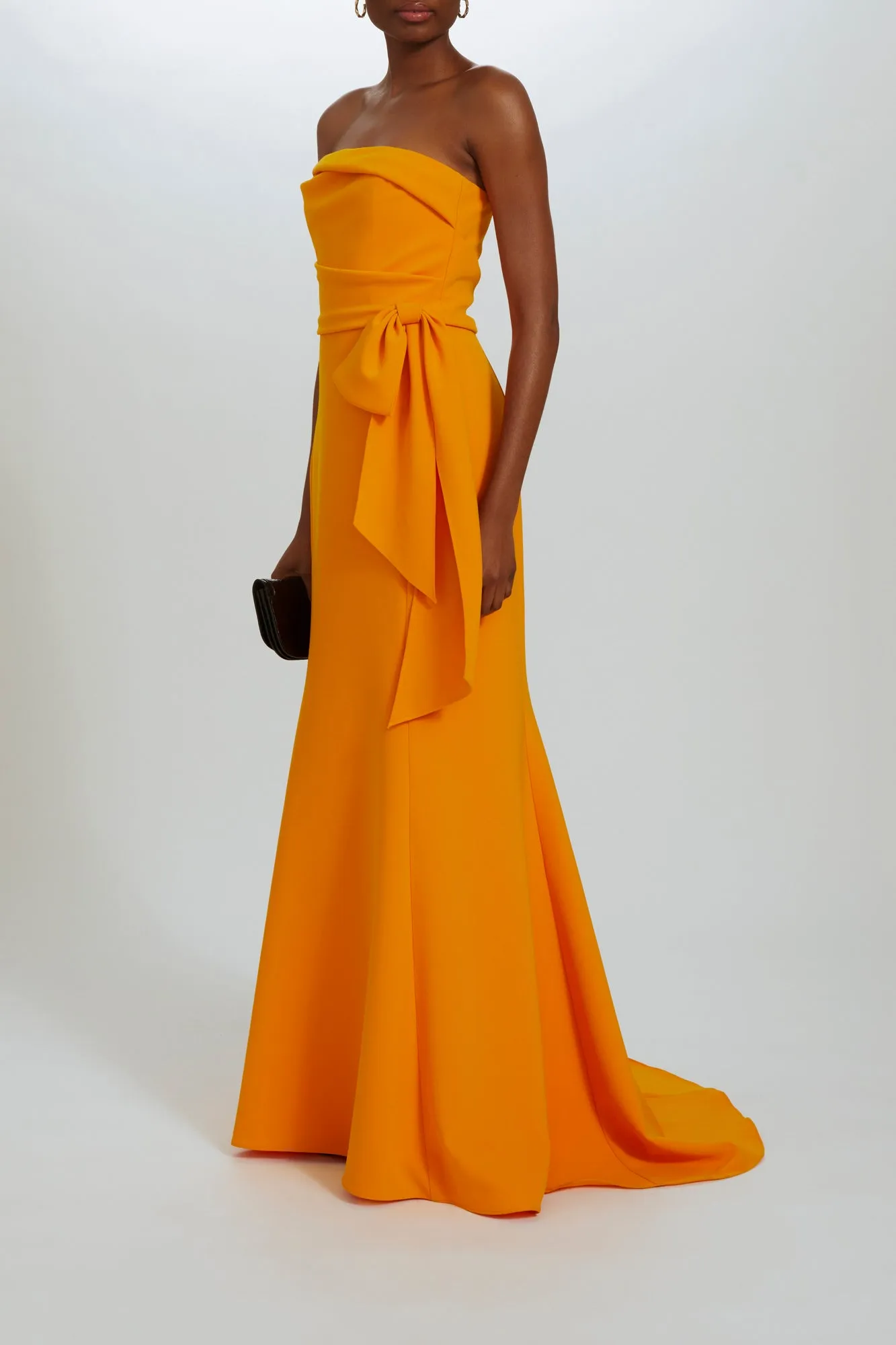 P523 - Asymmetric Bodice Crepe Gown sold by Amsale product image thumbnail 4