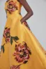 Floral Mikado Tea-Length Dress sold by Amsale