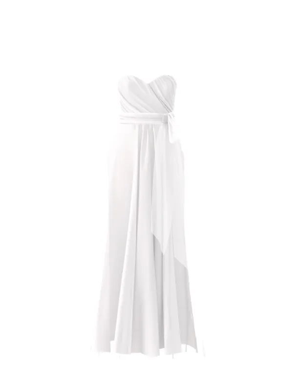 Bodice(Jaycie), Skirt(Justine),Belt(Sash), white sold by Amsale