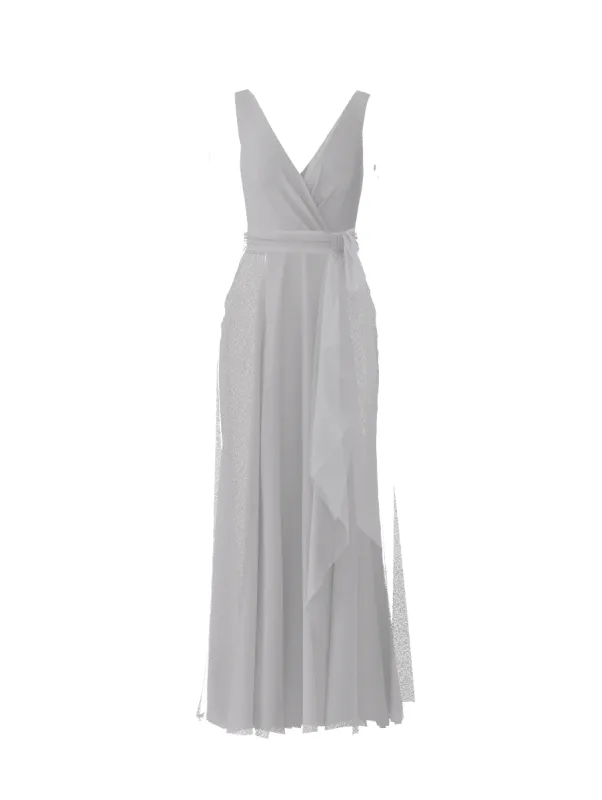 Bodice(Ava), Skirt(Jaycie),Belt(Sash), platinum sold by Amsale