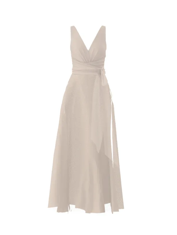 Bodice(Justine), Skirt(Cerisa),Belt(Sash), fawn sold by Amsale