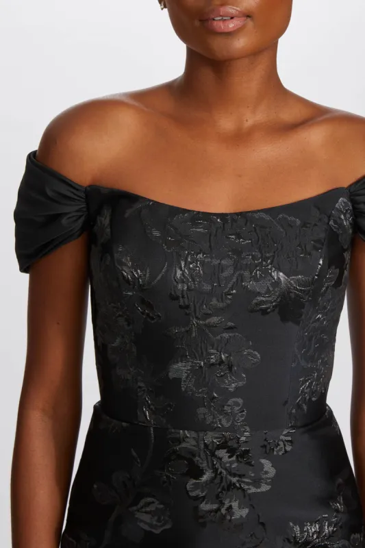 Jacquard Tea-Length Dress sold by Amsale