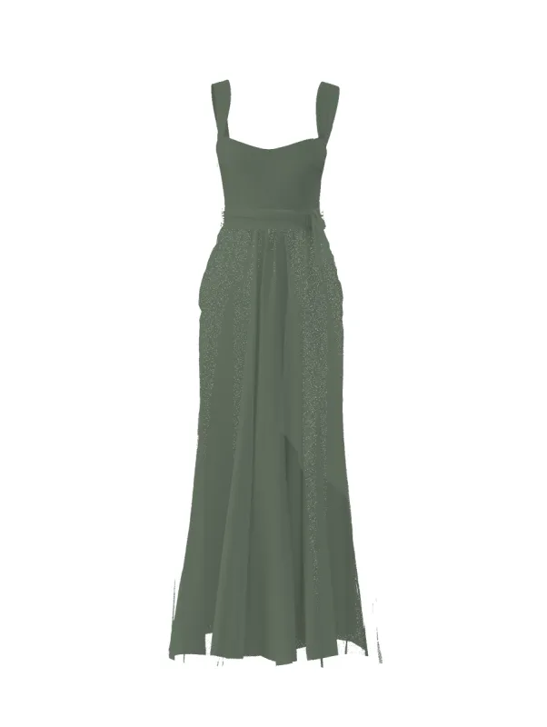Bodice(Alexis), Skirt(Justine),Belt(Sash), olive sold by Amsale