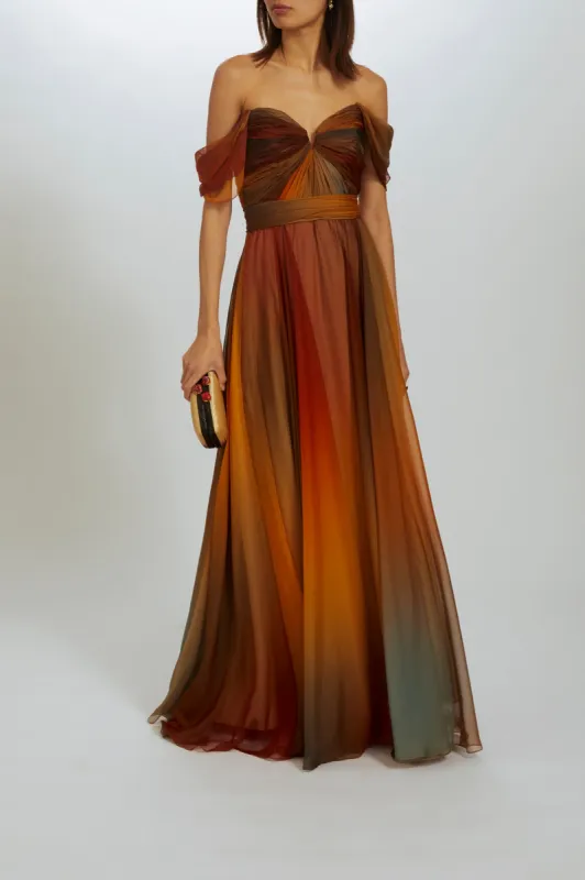P515 - Ombré Chiffon Gown sold by Amsale