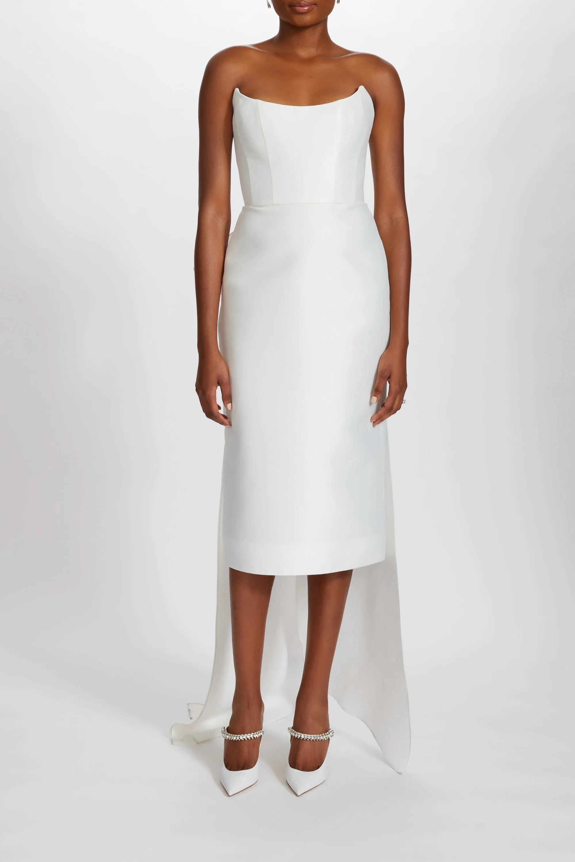 Mikado Oversized Bow Dress sold by Amsale product image thumbnail 2