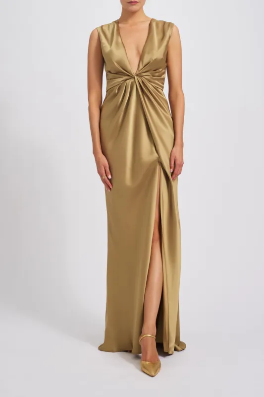 Fluid Satin Twisted Drape Dress sold by Amsale