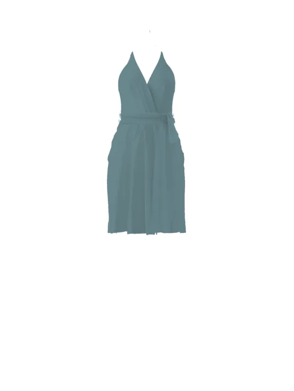 Bodice(Carmelle), Skirt(Carla),Belt(Sash), teal sold by Amsale