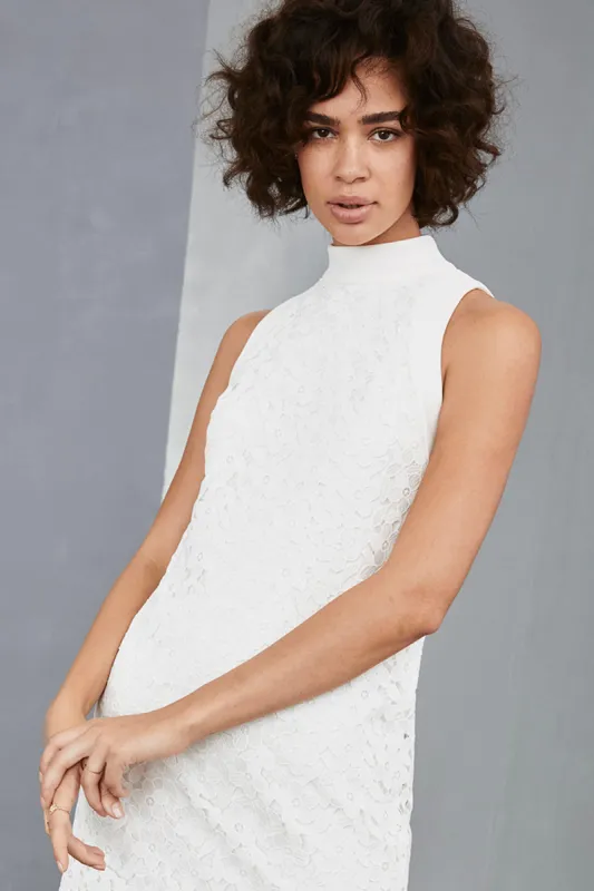 LW133 - High Neck Shift - Silk-White sold by Amsale